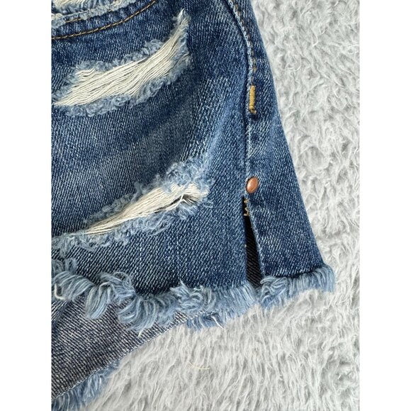 Joes Collectors Edition Distressed Denim Shorts Womens Size 25 Blue Raw Hem NWT - Picture 7 of 16